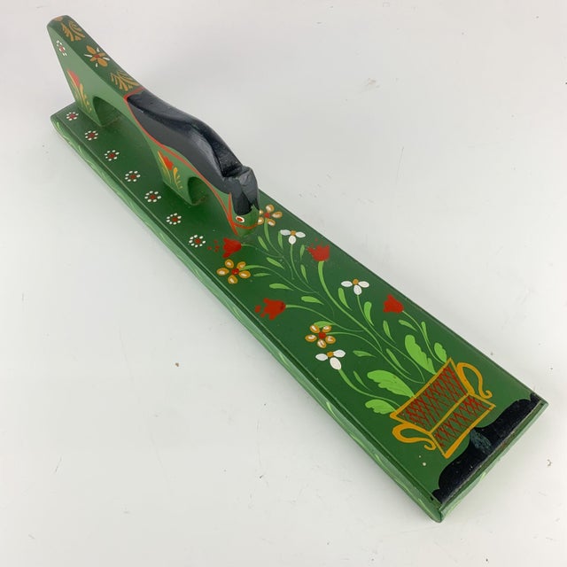 Vintage Primitive Swedish Mangle Board Carved Wood Wooden Scandinavian Horse For Sale - Image 9 of 9