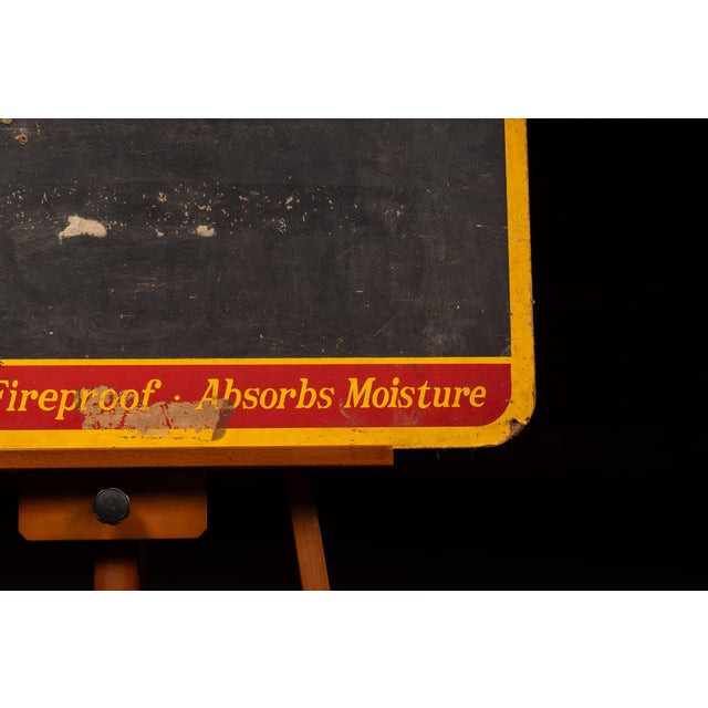 Early 20th Century Vintage "Chick Bed" Poultry Litter Chalkboard Store Display Sign For Sale - Image 5 of 7