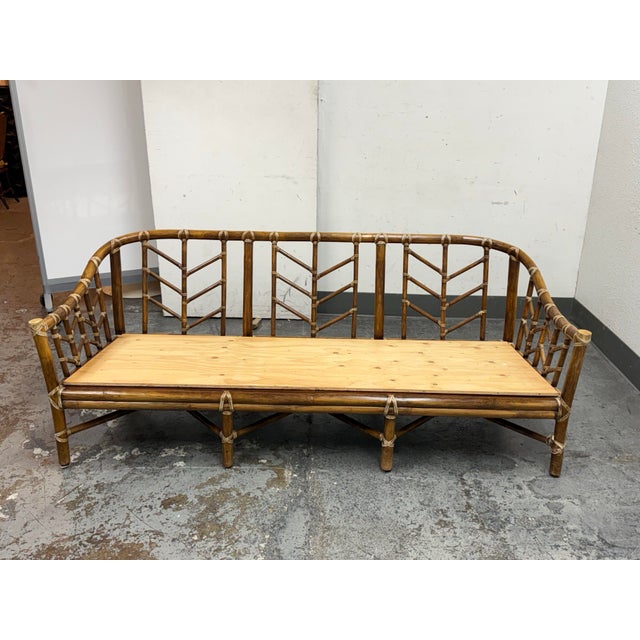 McGuire Furniture Bamboo Sofa, Vintage For Sale - Image 11 of 12