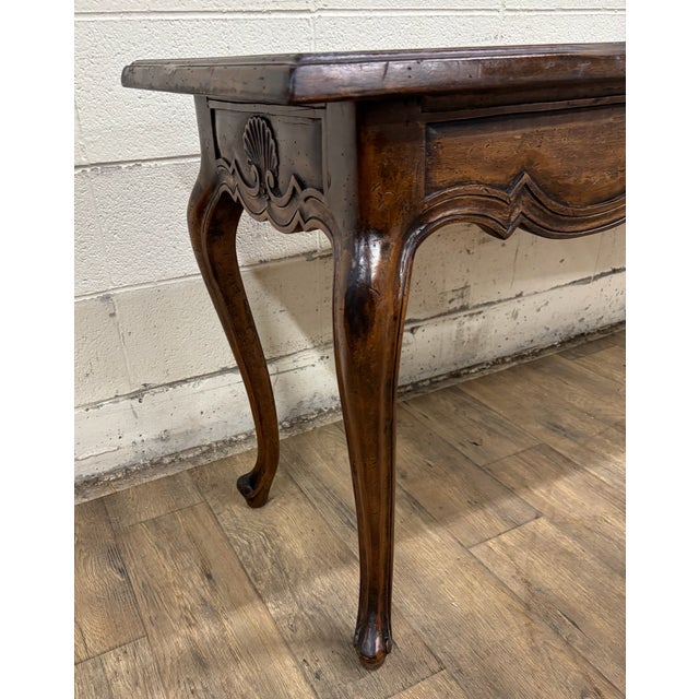 Vintage French Louis XV Style Console Hall Table Sideboard Buffet Writing Desk For Sale In Kansas City - Image 6 of 16