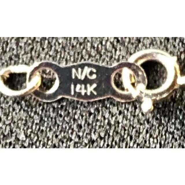 Metal 14 Karat White Gold Necklace With Diamonds and Oval Tanzanite Pendant For Sale - Image 7 of 12