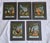 German Reverse Glass Paintings, Set of 5 For Sale - Image 9 of 10