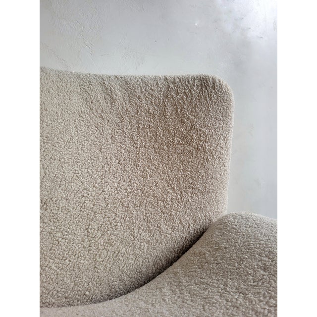 Mid-Century Modern Chrome and Bouclette Chair, 1970s For Sale - Image 3 of 5