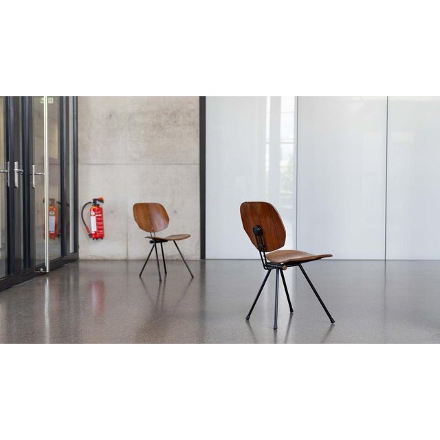 Wood Set of S88 Folding Chairs by Osvaldo Borsani for Tecno, Italy For Sale - Image 7 of 18