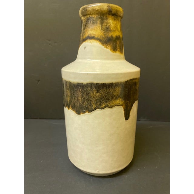 1960s Mid-Century Modern Alvino Bagni for Raymor Earthtone Drip Glaze Ceramic Vase - 10 For Sale - Image 9 of 17