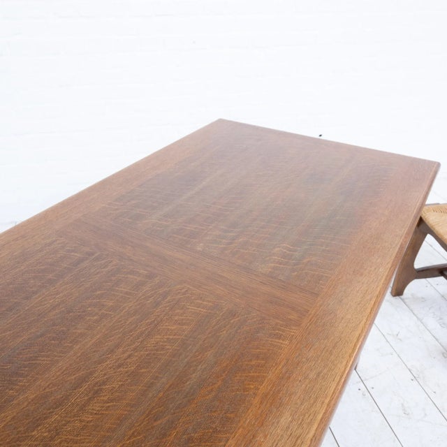 Wood Vintage Table in Oak, 1950 For Sale - Image 7 of 8