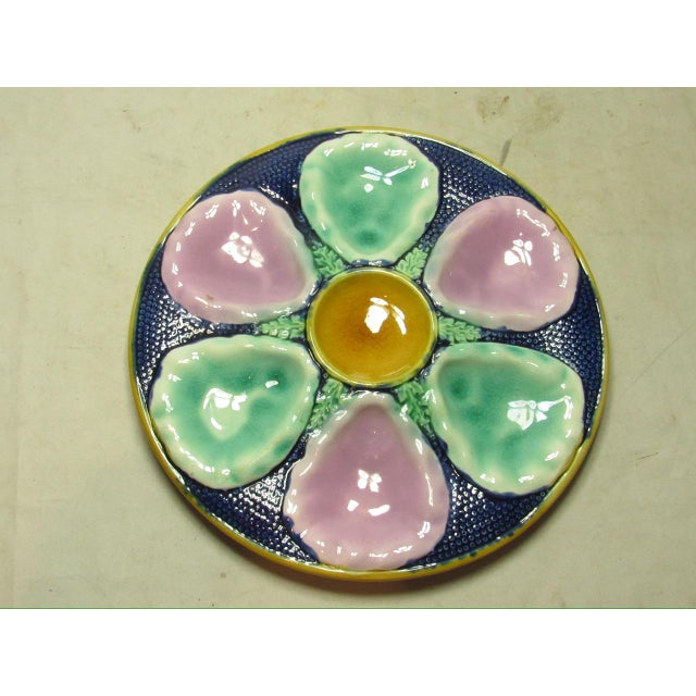 Antique English Majolica Oyster Plate For Sale - Image 13 of 13