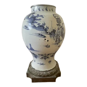 Early 20th Century Chinese White & Blue Vase