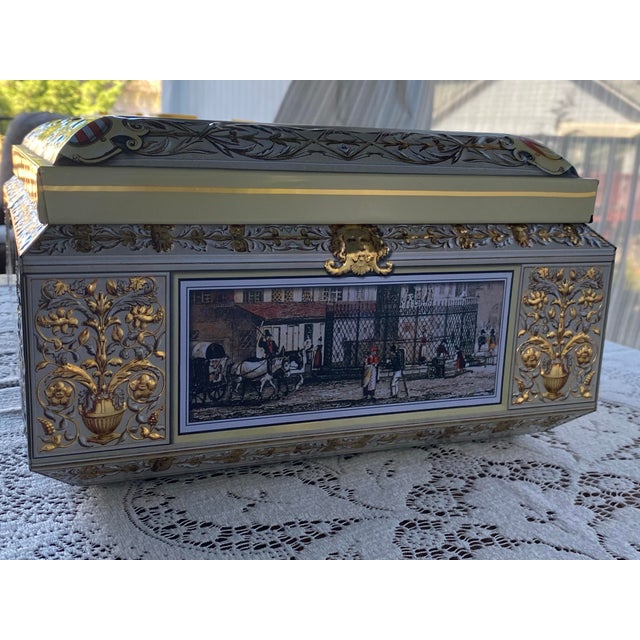 Large Decorative German Cookie Tin 1995 Otto Schmidt Collectible For Sale - Image 10 of 12