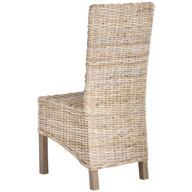 Harold 19''H Rattan Side Chair in Natural Unfinished - a Pair For Sale - Image 4 of 7