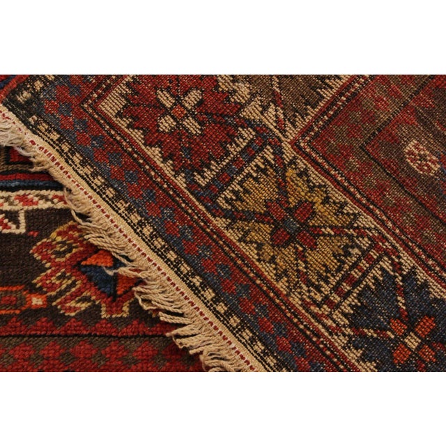 Textile 1990s Antique Baku Vintage Wool Rug - 4'2'' X 6'7'' For Sale - Image 7 of 9
