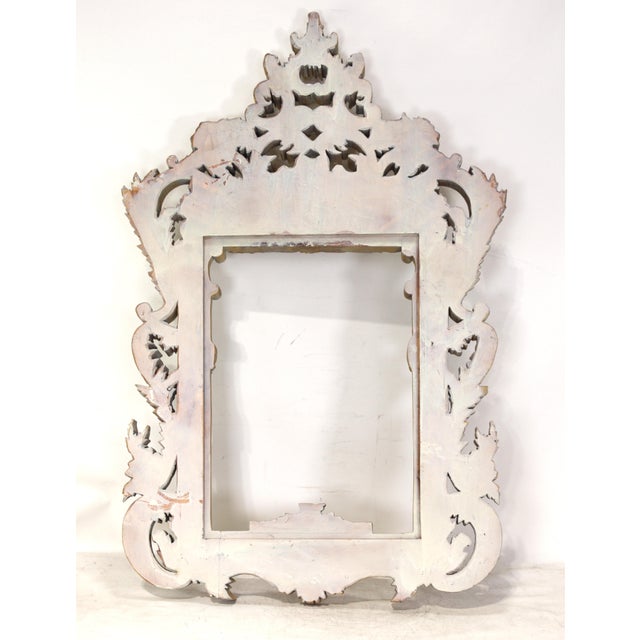 Vintage Rococo Style Gold-Plated Forest Green Framed Wall Mirror. For Sale - Image 10 of 11