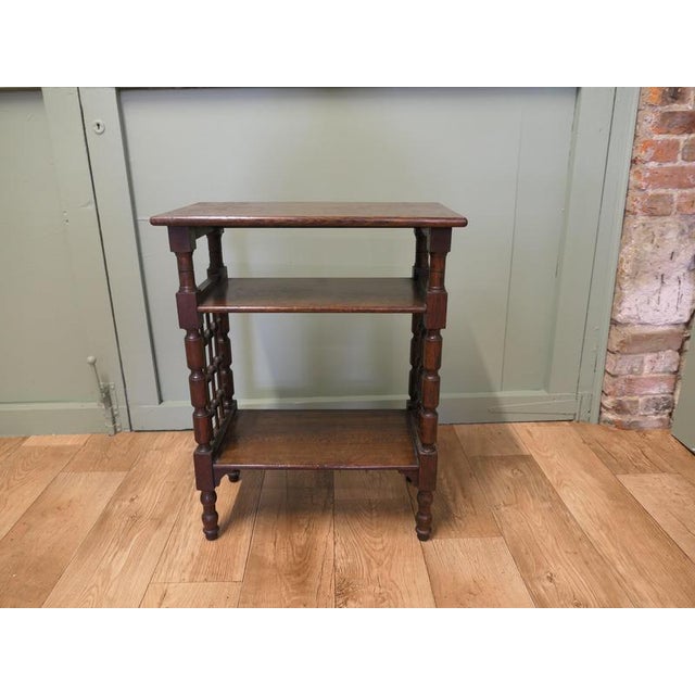 Antique Arts and Crafts Oak Side Table by Leonard Wyburd, 1890 For Sale - Image 3 of 8