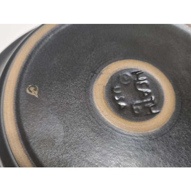 Edith Heath 13-Piece Collection of Vintage Black Heath Ceramic Dinnerware For Sale - Image 4 of 8
