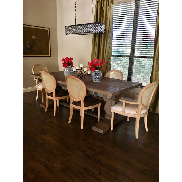 Jay Spectre For Century White Oak Cane Back Dining Room Chairs