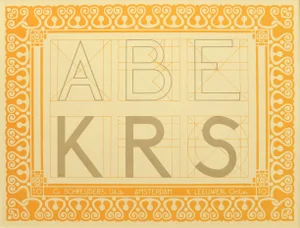 1907 Dutch Letterpress Sheet, Matted (Abe Krs)