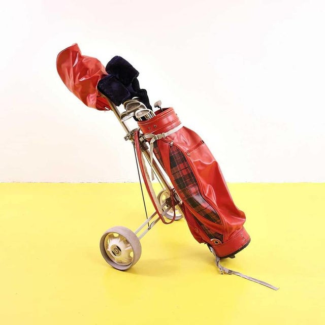 Vintage Red Golf Buggy For Sale - Image 10 of 10