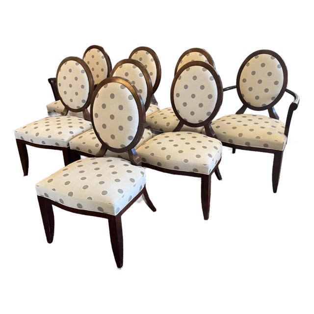 Barbara Barry for Baker Furniture Dining Room Chairs, Set of Eight For Sale