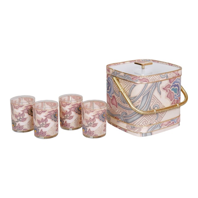Terri Roese “Cymbaline Cameo” Ice Bucket & Glasses, 5pcs For Sale