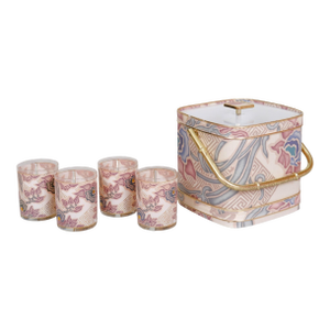 Terri Roese “Cymbaline Cameo” Ice Bucket & Glasses, 5pcs