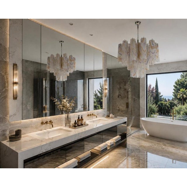 Brown Vintage Murano Glass Chandeliers, 1990, Set of 2 For Sale - Image 8 of 15