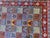 Textile An Interesting Vintage Genuine Colorful Panel/Box Design Persian Qum Rug For Sale - Image 7 of 8