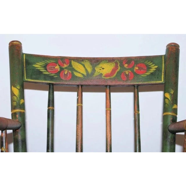 19thc Original Paint Decorated Pa. Child’s Rocking Chair | Chairish