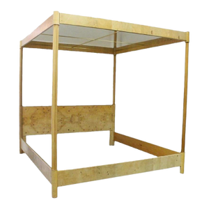 1980s Milo Baughman Style Queen Canopy Bed by Henredon Scene Two