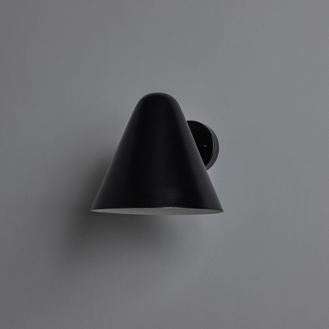 Mid-Century Modern 'ZuZu' Black Painted Brass Wall Sconce in the Style of Jacques Biny For Sale - Image 14 of 18