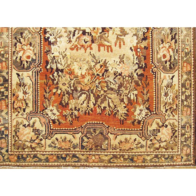 Persian Vintage Persian Baktiari Oriental Rug, in Small size, w/ Central Medallion For Sale - Image 3 of 5