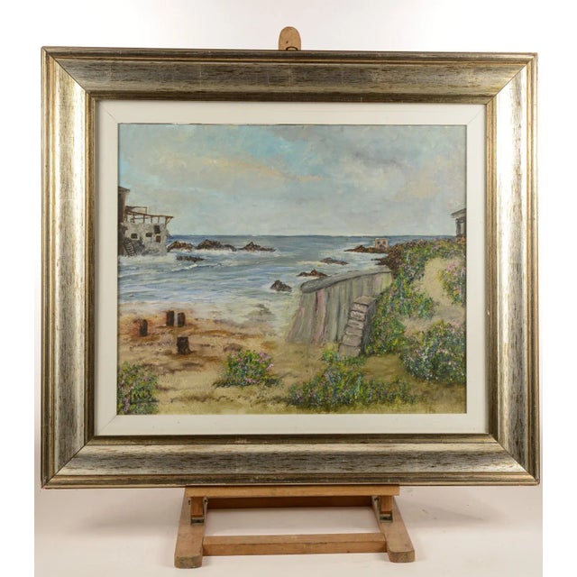 1980s Coastal View Painting, 1980s For Sale - Image 5 of 5