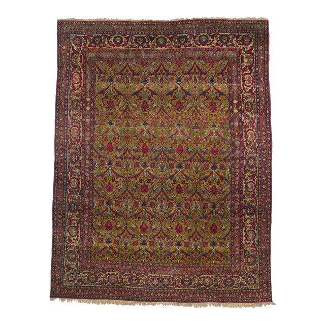Late 19th Century Persian Isfahan Rug, 09'08 X 12'06 For Sale