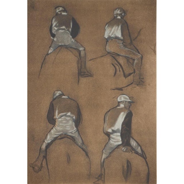 Edgar DEGAS (1834-1917) (after) The four jockeys, 1957 Lithograph enhanced with stencil (Jacomet workshop) Unsigned On...