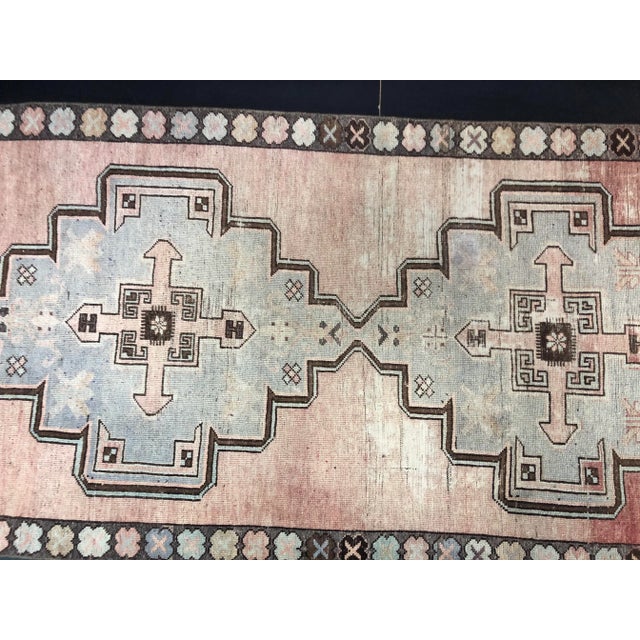 Textile Vintage Distressed Turkish Anatolian Red Runner For Sale - Image 7 of 11