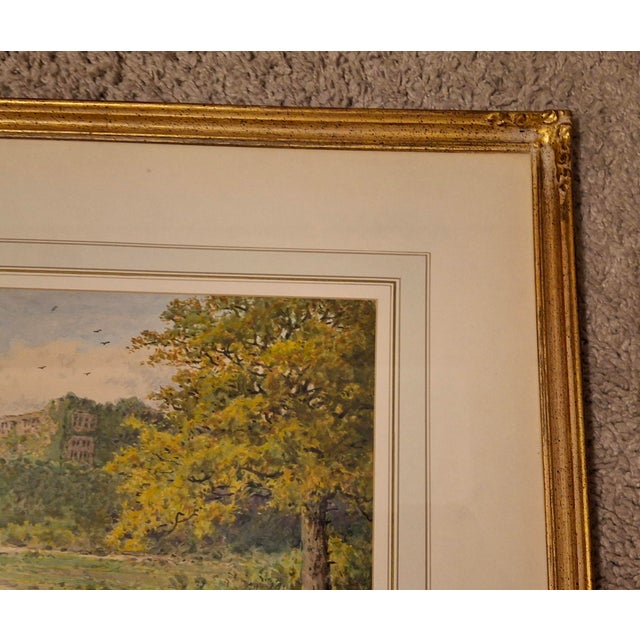 Berry Pomeroy Castle – Original Watercolor by Arthur Suker (1857–1940) For Sale In Orlando - Image 6 of 11