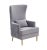 Gray Alina Grey Tall Tufted Back Chair For Sale - Image 8 of 8