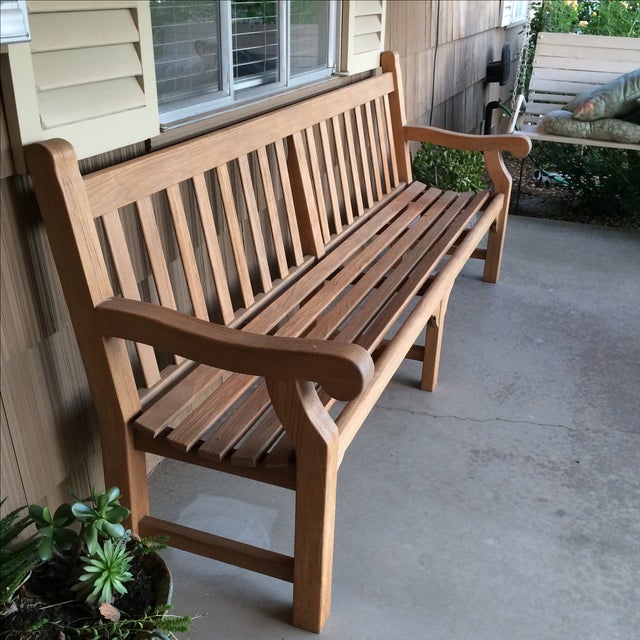 Gloster 8' Teak Bench | Chairish
