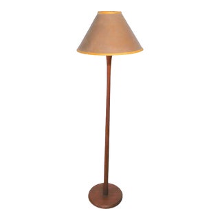 Danish Mid Century Modern Teak Pole Style Floor Lamp C. 1950/1970's For Sale
