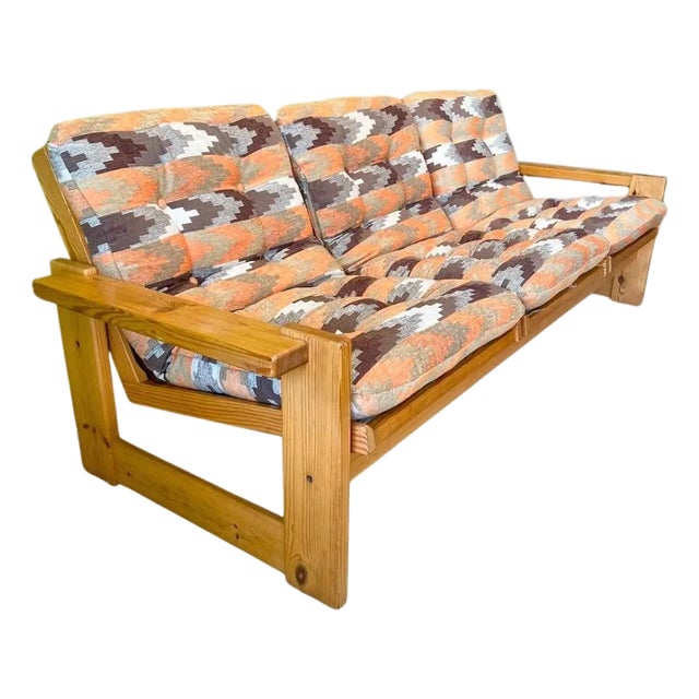 Swedish Pine 3-Seater Sofa by Yngve Ekström, Swedese For Sale