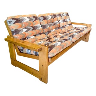 Yngve Ekström Pine Sofa, Sweden, 1970s For Sale