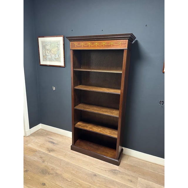 Brown Antique Open Bookcase, 1980s For Sale - Image 8 of 8