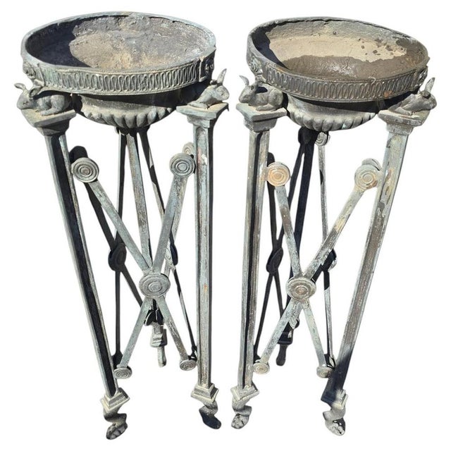 Greco-Roman Style Bronze Pedestals, Naples, 1950s, Set of 2 For Sale - Image 10 of 10