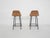 Vintage Dutch Rattan and Metal Bar Stools from Rohe Noordwolde, 1950s, Set of 2 For Sale - Image 6 of 12