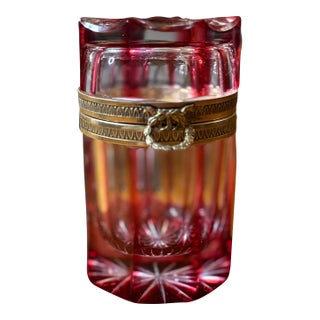 Vintage Cristal Benito Cylinder Casket For Sale