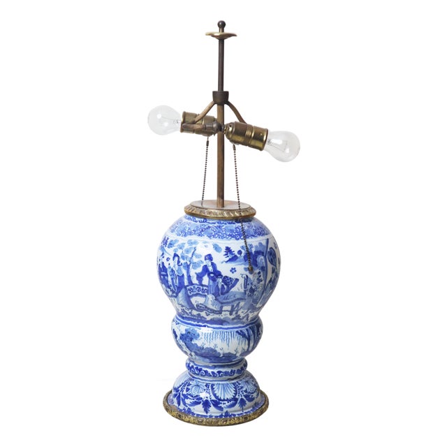 Asian Style Table Lamp by Gerhard Wolbeer, Berlin, Early 18th Century For Sale