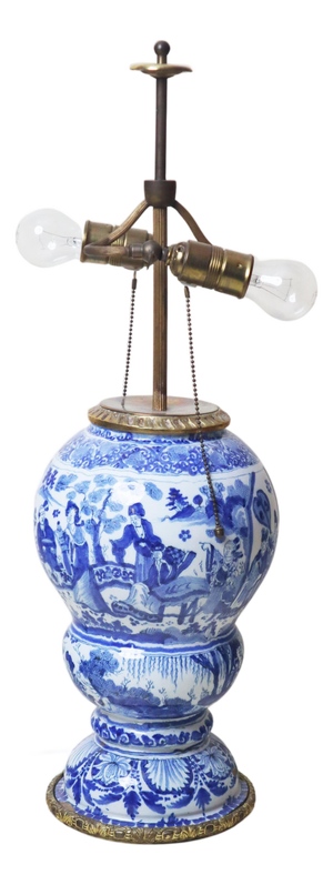 Asian Style Table Lamp by Gerhard Wolbeer, Berlin, Early 18th Century