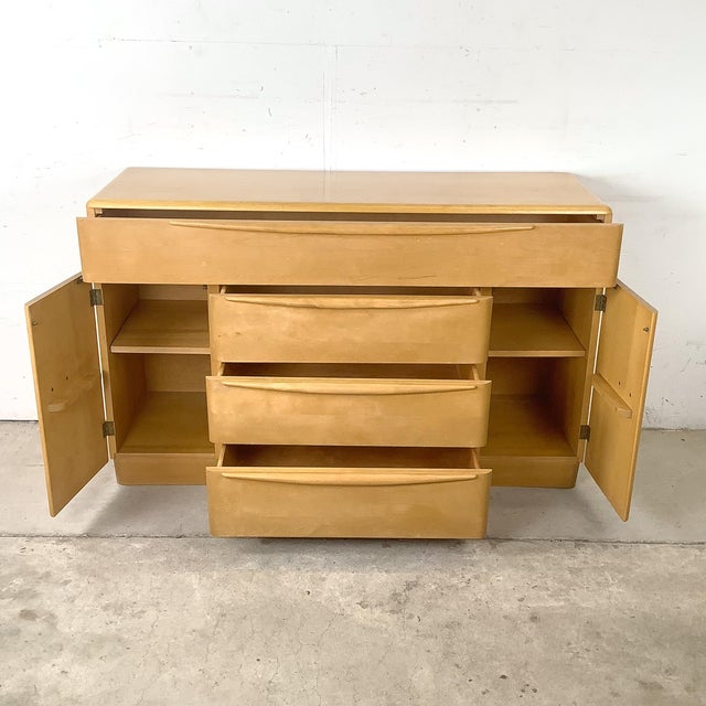 Vintage Heywood-Wakefield Encore Wheat Finish Buffet Sideboard For Sale - Image 12 of 18