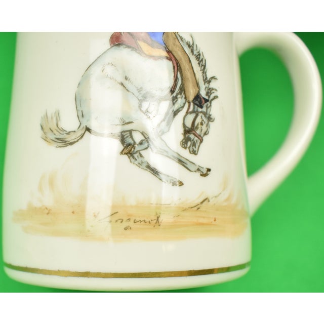 Abercrombie & Fitch Porcelain Mug W/ Rodeo Bronco Buster by Cyril Gorainoff For Sale In New York - Image 6 of 6