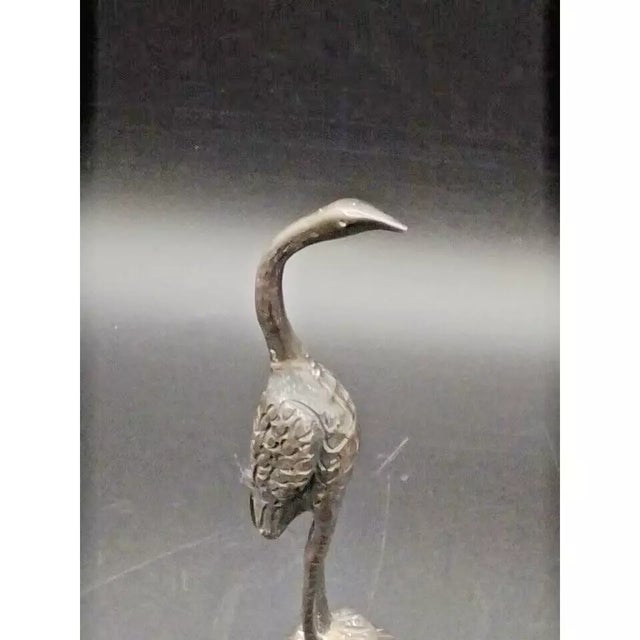 Mexican Mid 20th Century Sanborns of Mexico Sterling Silver 5" Egret Hand Bell - 5 Ozt For Sale - Image 3 of 6