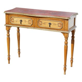 Italian Florentine Style Paint-Decorated Console Table For Sale
